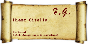 Hiesz Gizella névjegykártya